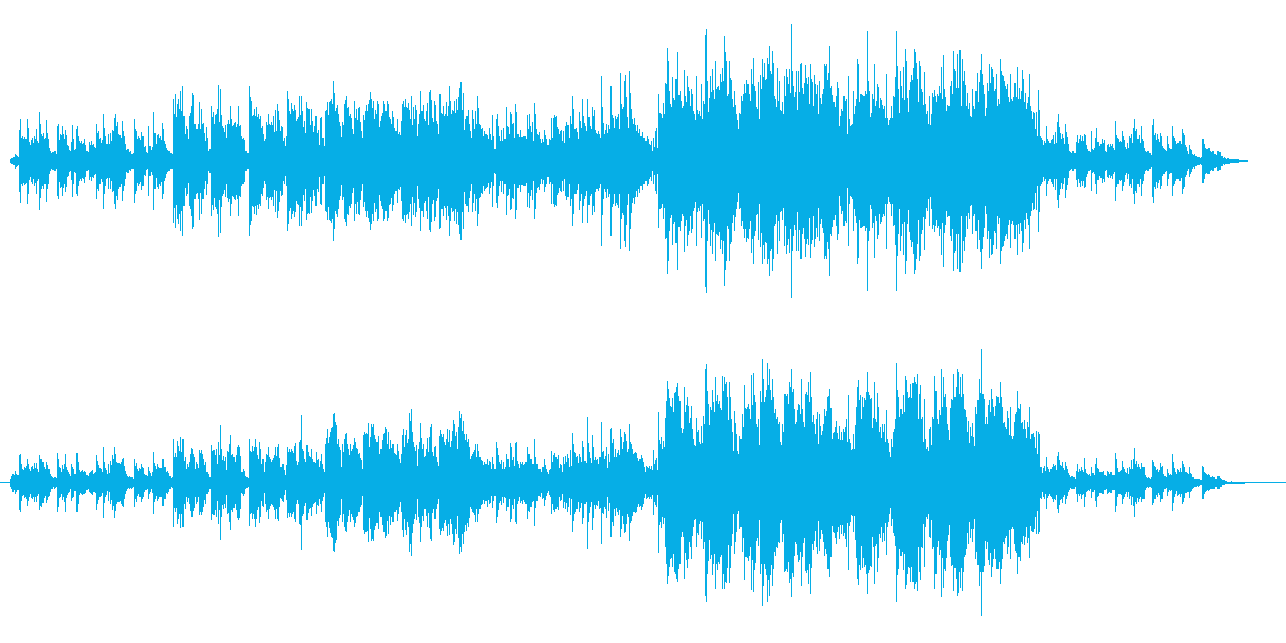 出会いや別れのシーンを演出した切ない楽曲の再生済みの波形