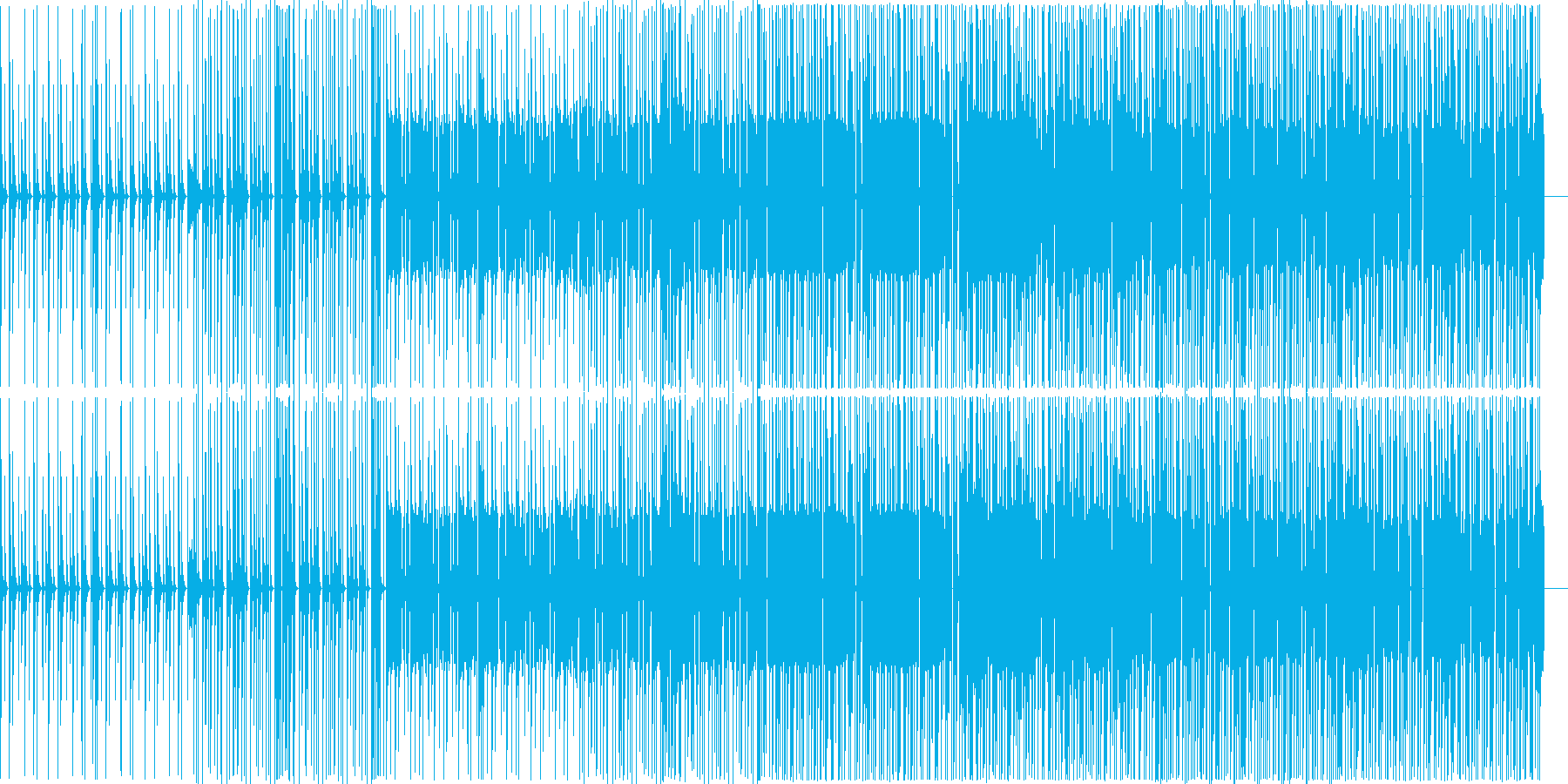 穏やかな曲ですの再生済みの波形