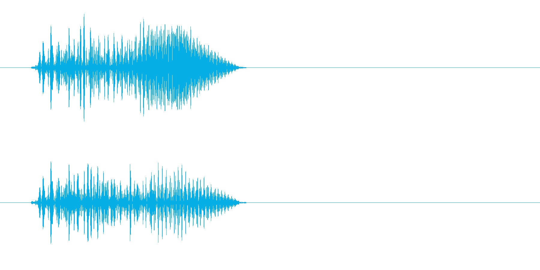 プェッ(短い高音色)の再生済みの波形