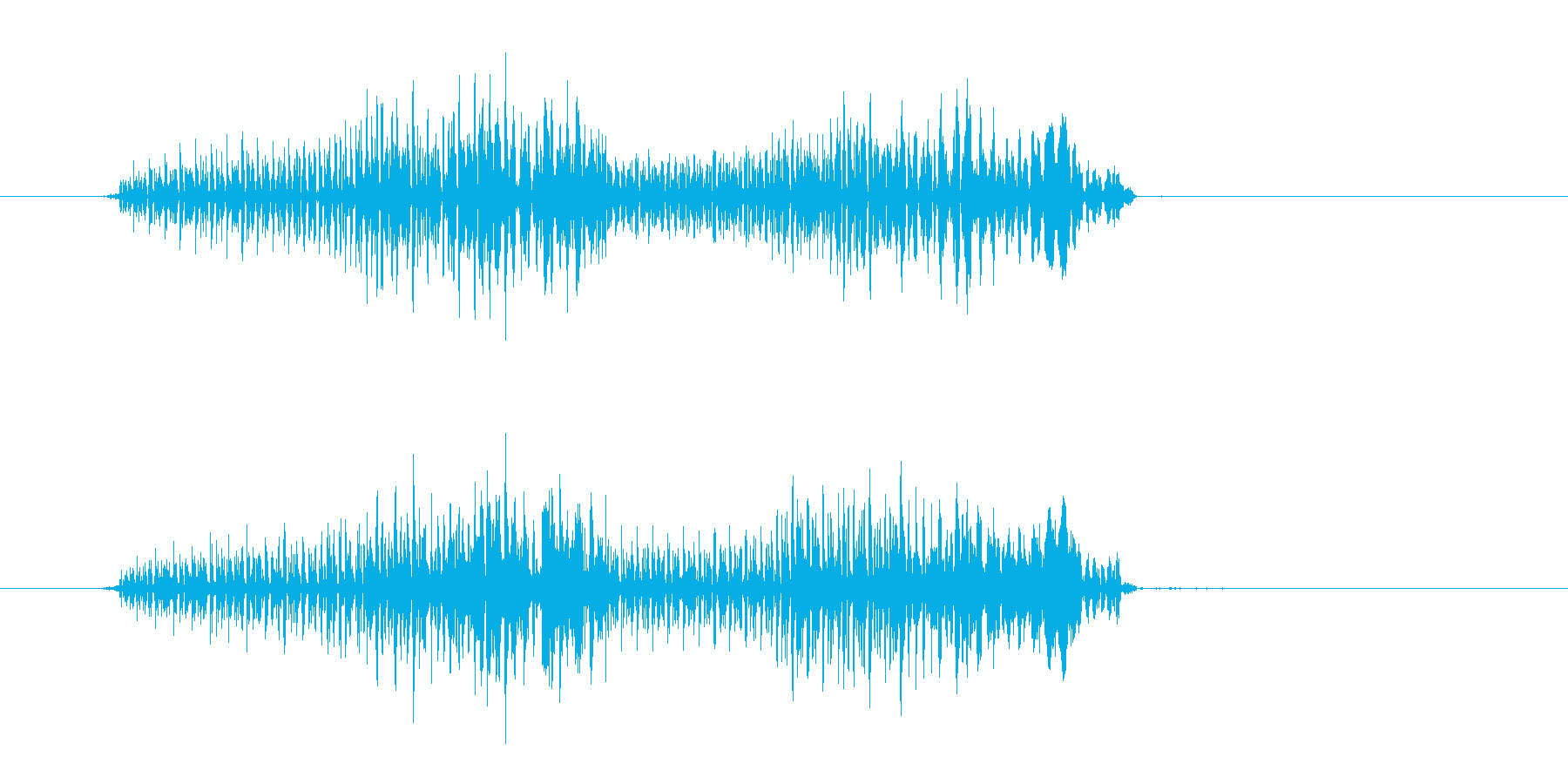 アイテム破壊時などのダイアログ表示の音の再生済みの波形