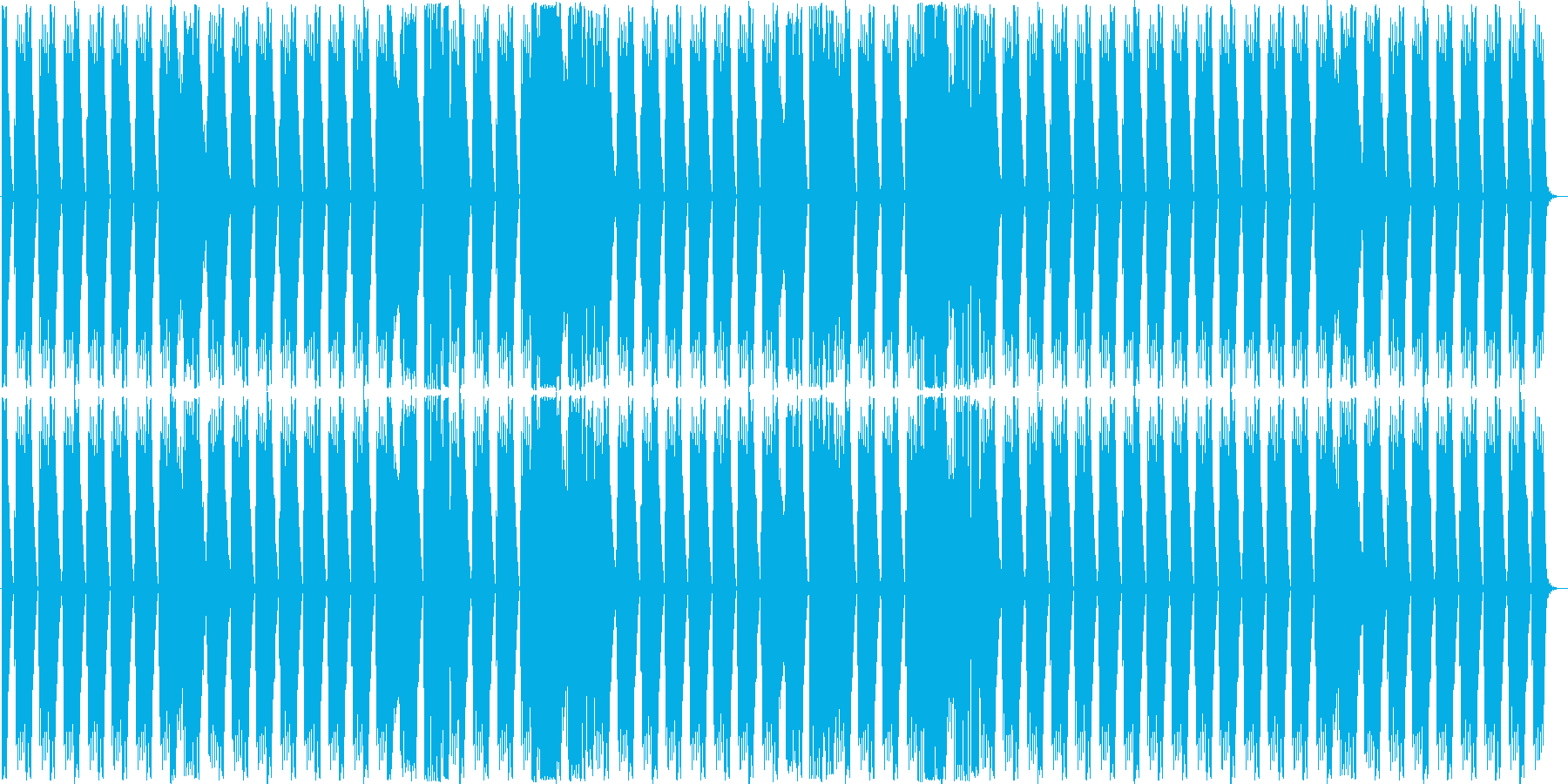 殆どリズムだけの短い曲ですの再生済みの波形
