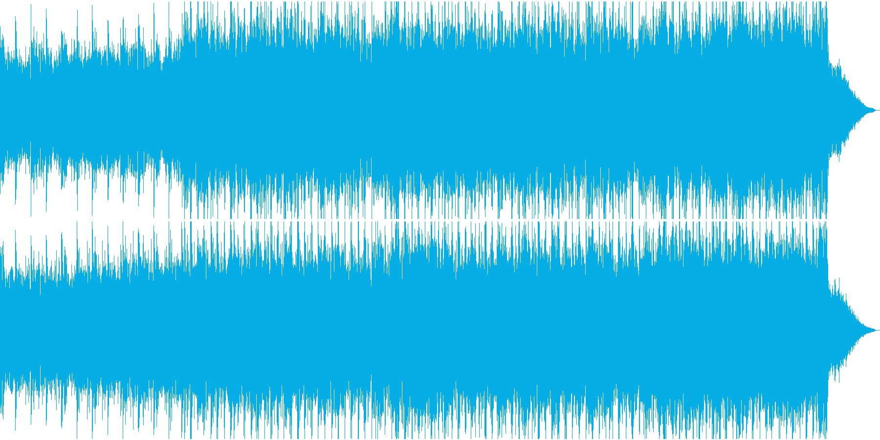 和風幻想曲で静かに始まり情熱的な曲への再生済みの波形