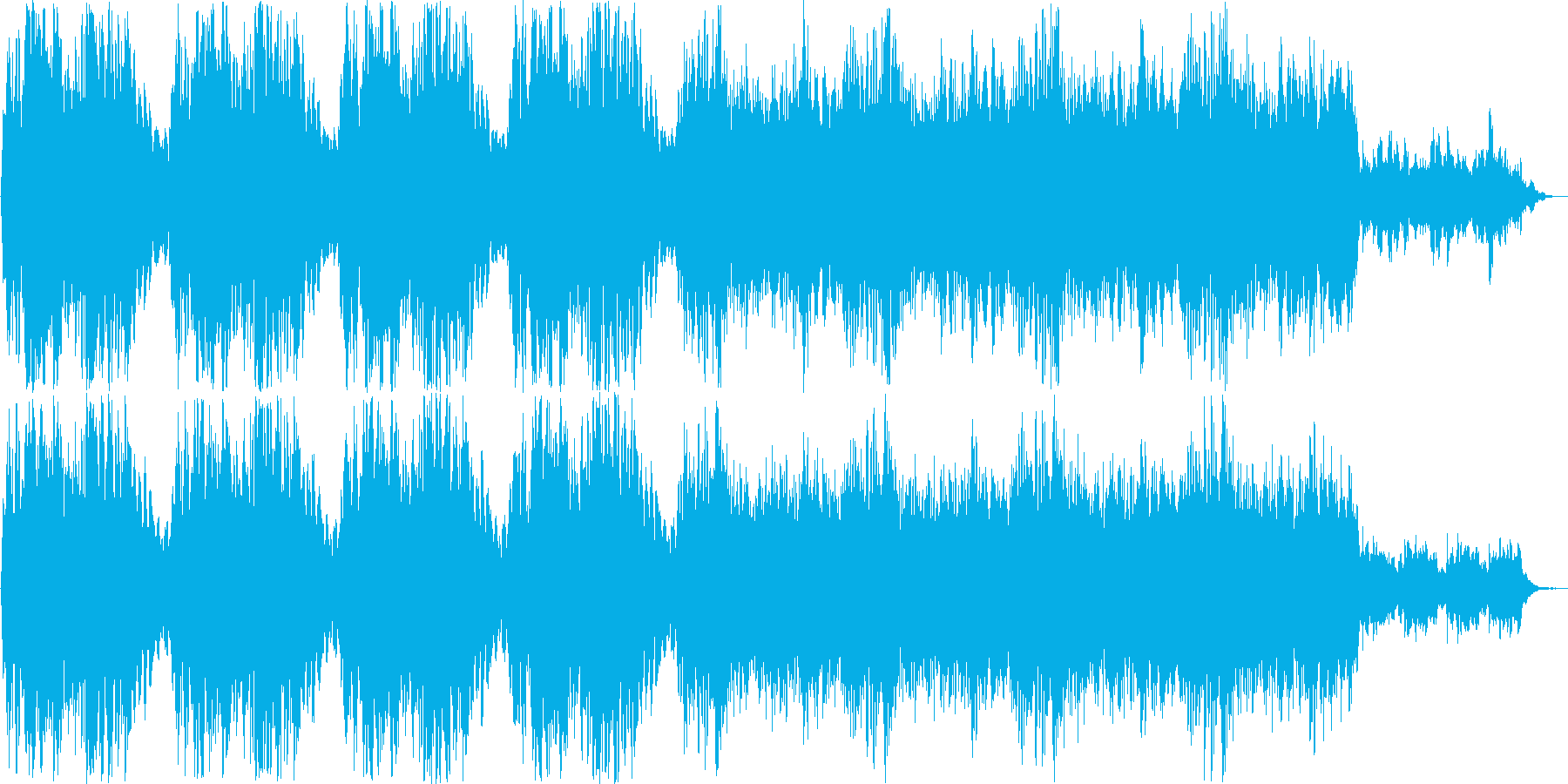 ファンタジーなシンセサイザー曲の再生済みの波形