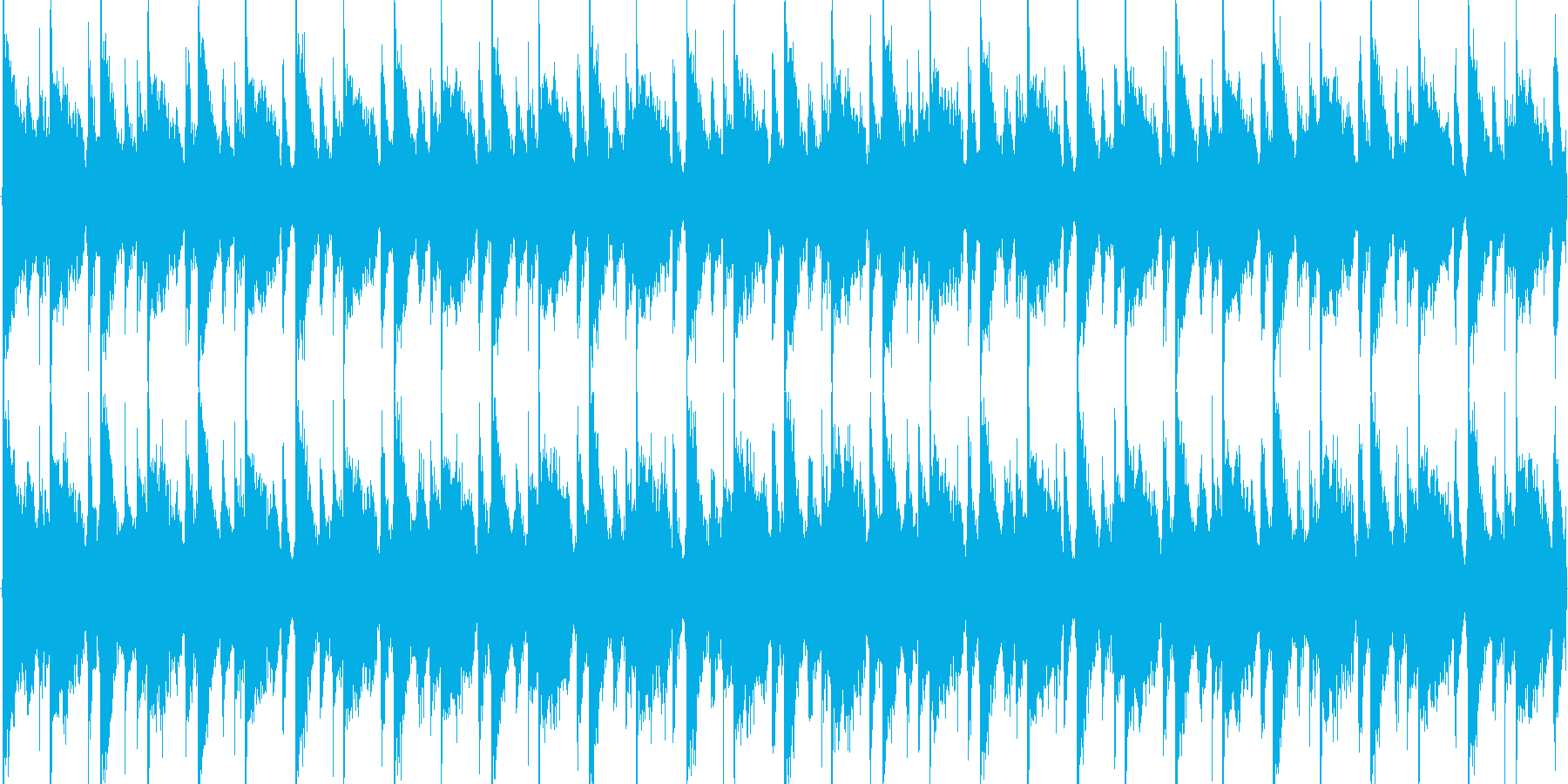 電子的な音で繰り返される楽曲です。の再生済みの波形