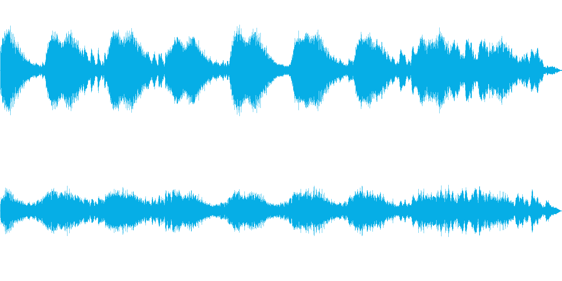 緊張感がありミステリアスな楽曲の再生済みの波形