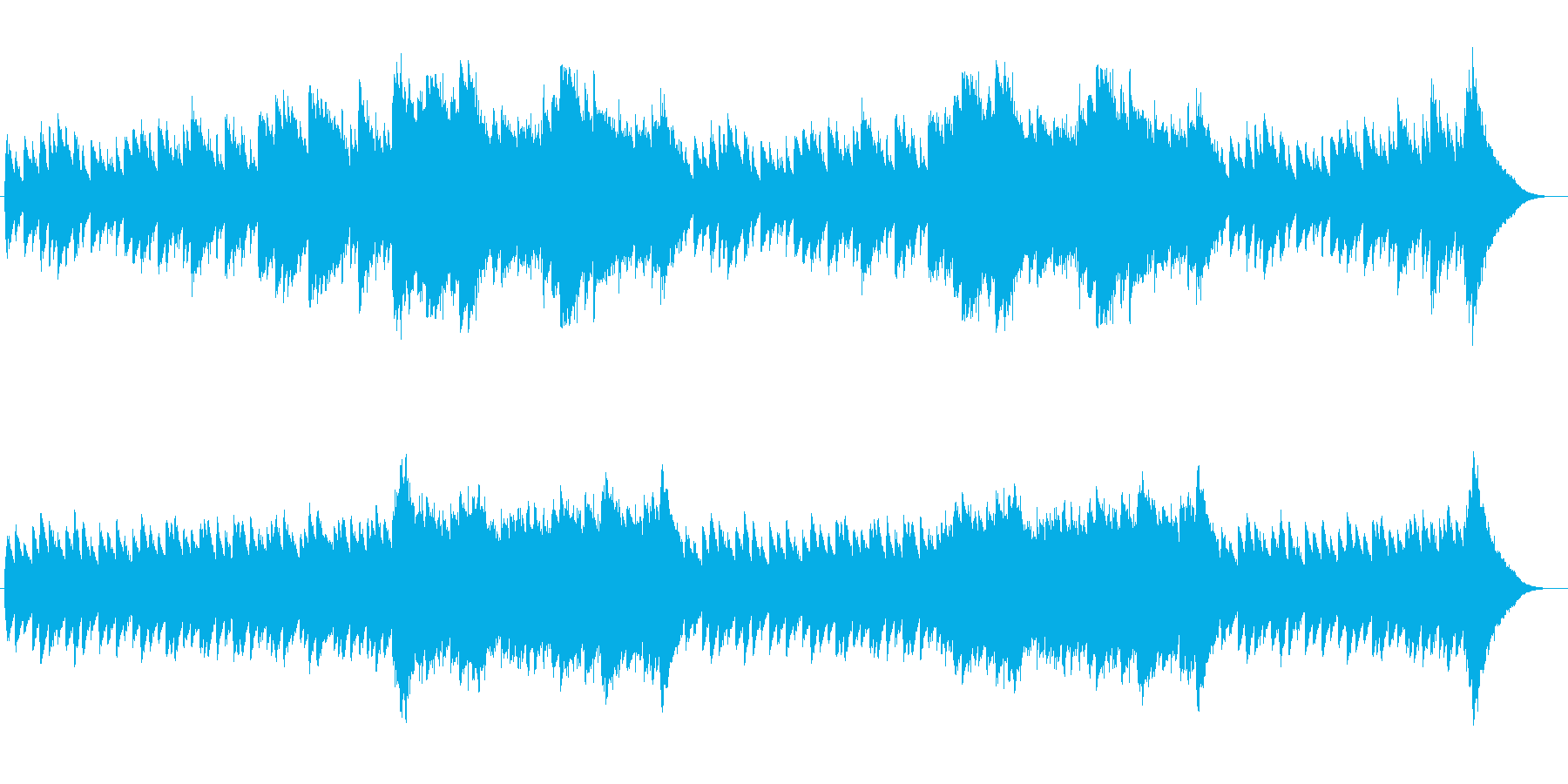アップテッポで悲しい音楽の再生済みの波形