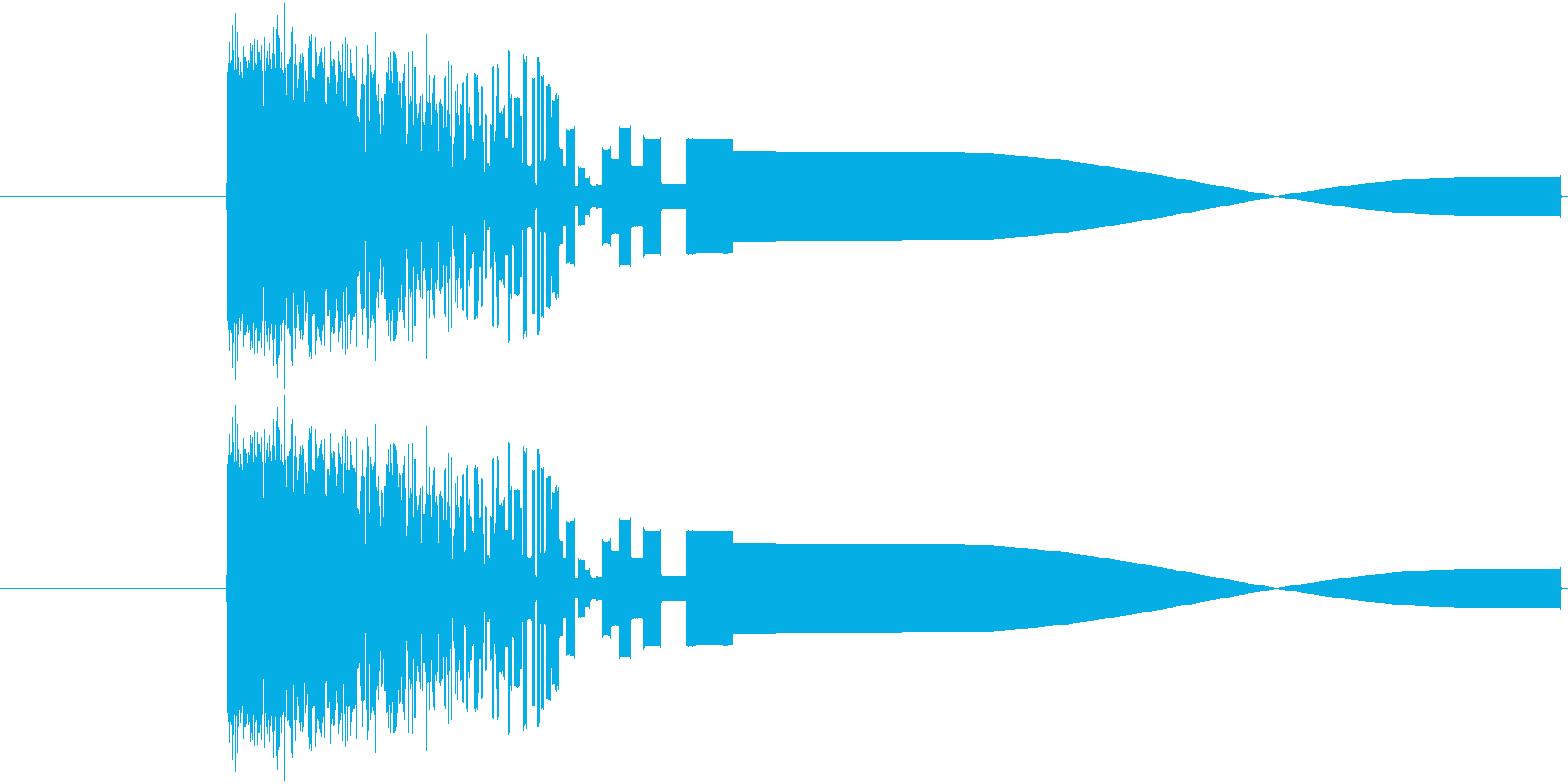 ファミコン風攻撃音ですの再生済みの波形