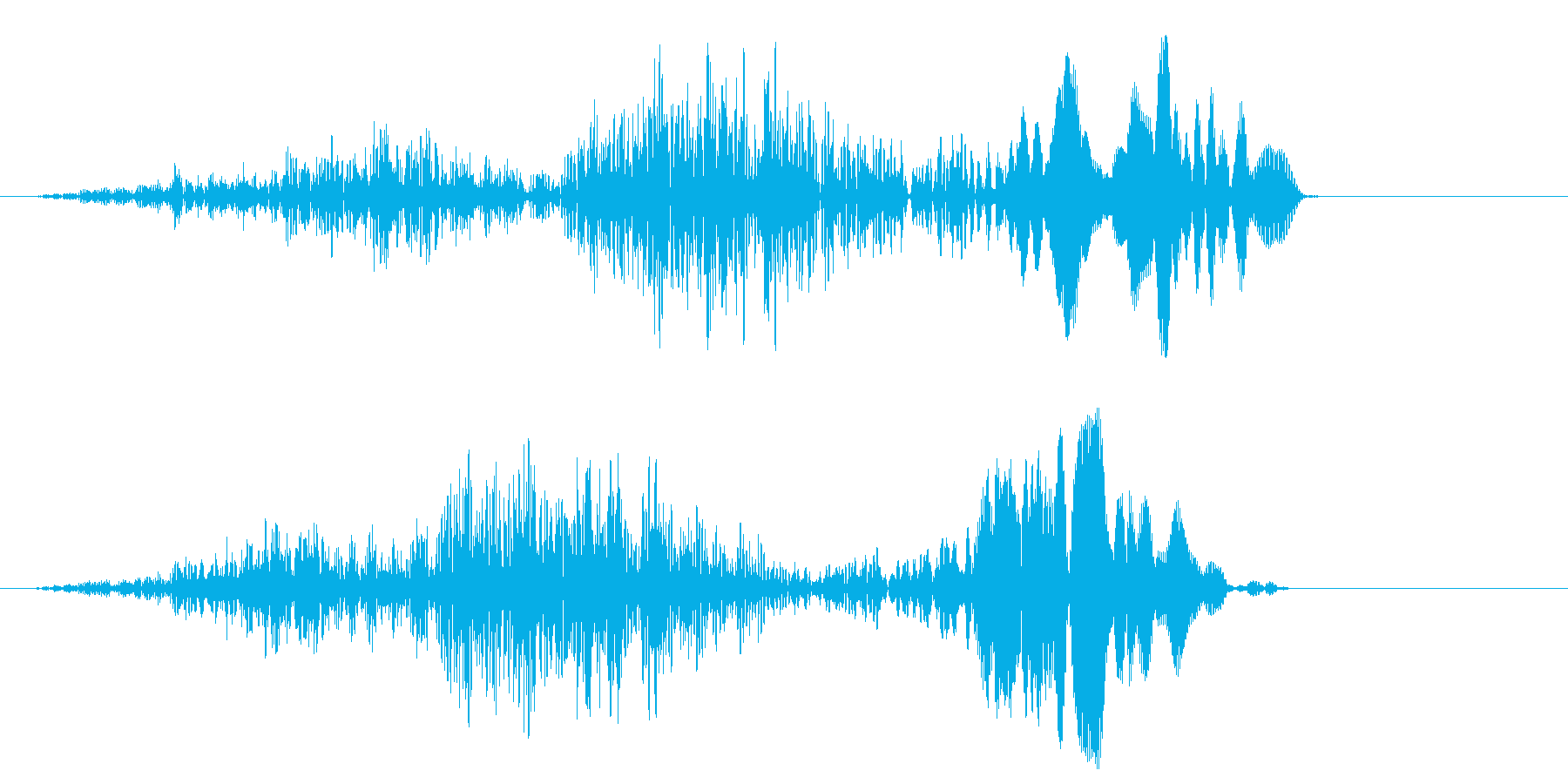 ヒュオッ(風が吹くような効果音)の再生済みの波形