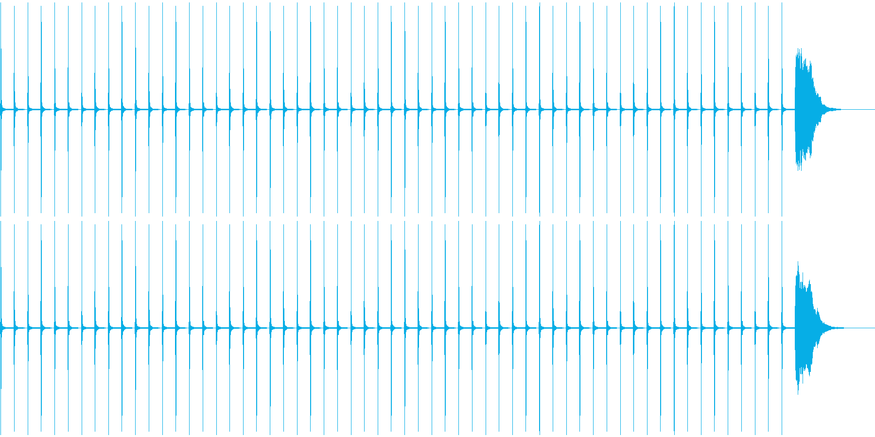 1分カウント2 (シンキングタイム用)の再生済みの波形