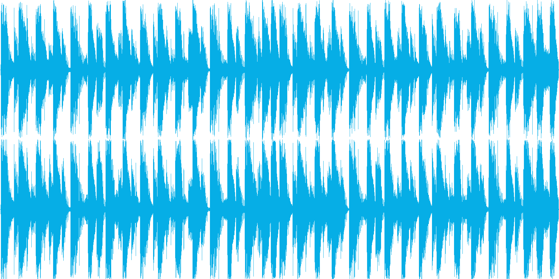 ハウスのリズムを基本にした楽曲です。の再生済みの波形