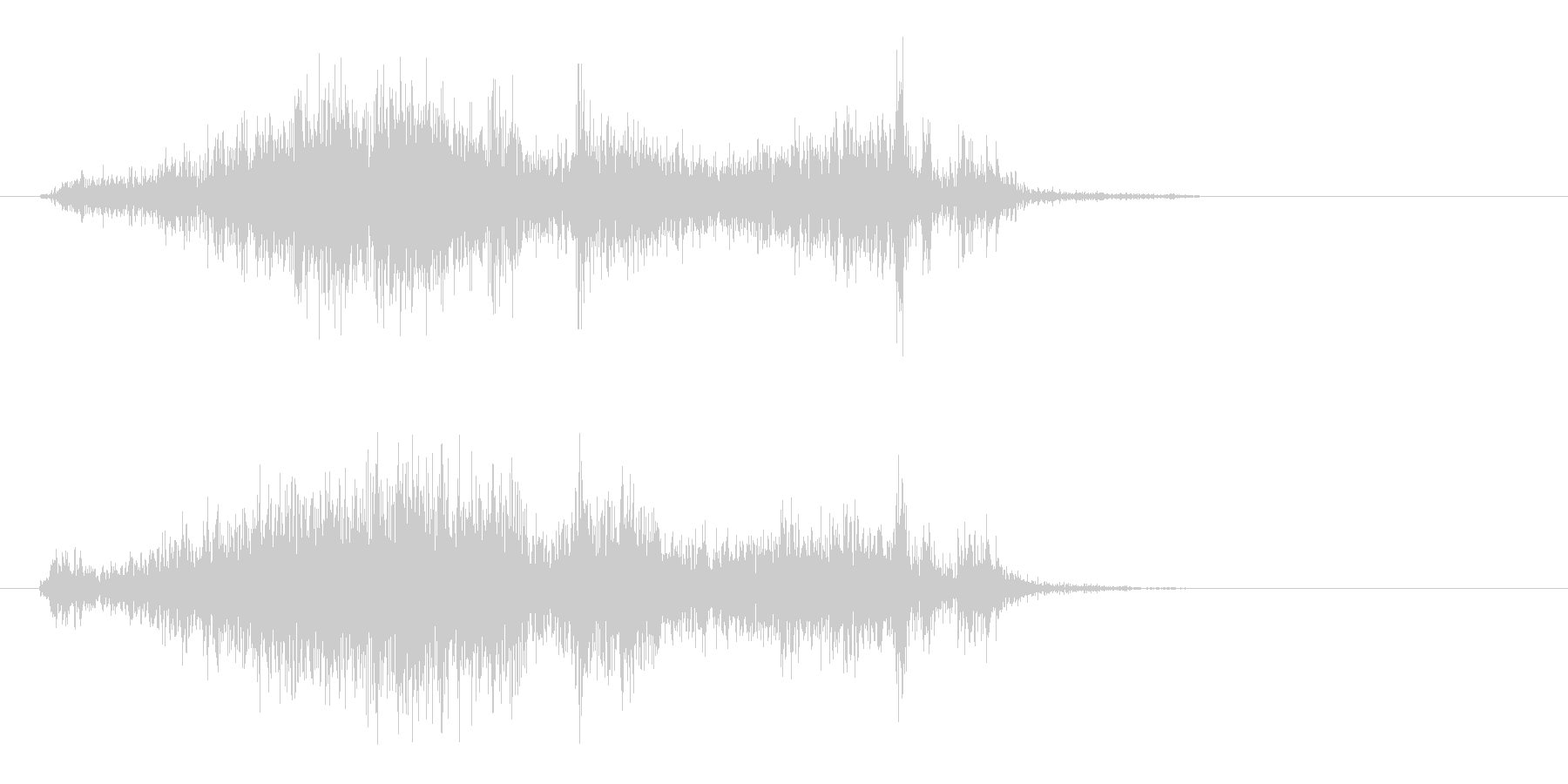 ペラッという紙のこすれる音の未再生の波形