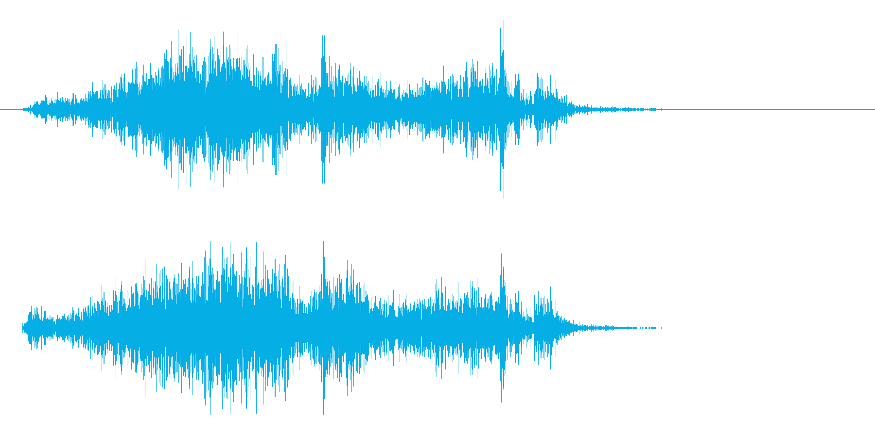 ペラッという紙のこすれる音の再生済みの波形