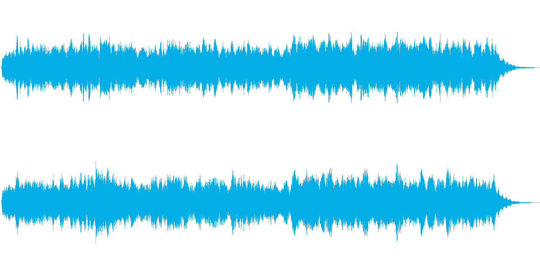 ほのぼのとしたジングルの再生済みの波形