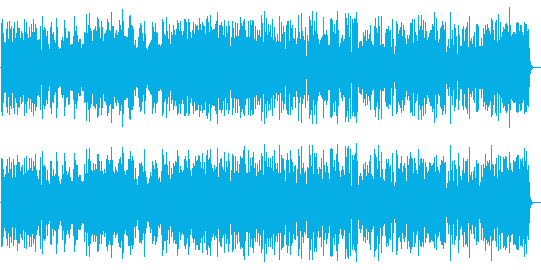 情熱的なシンセ・ギターなどの曲の再生済みの波形