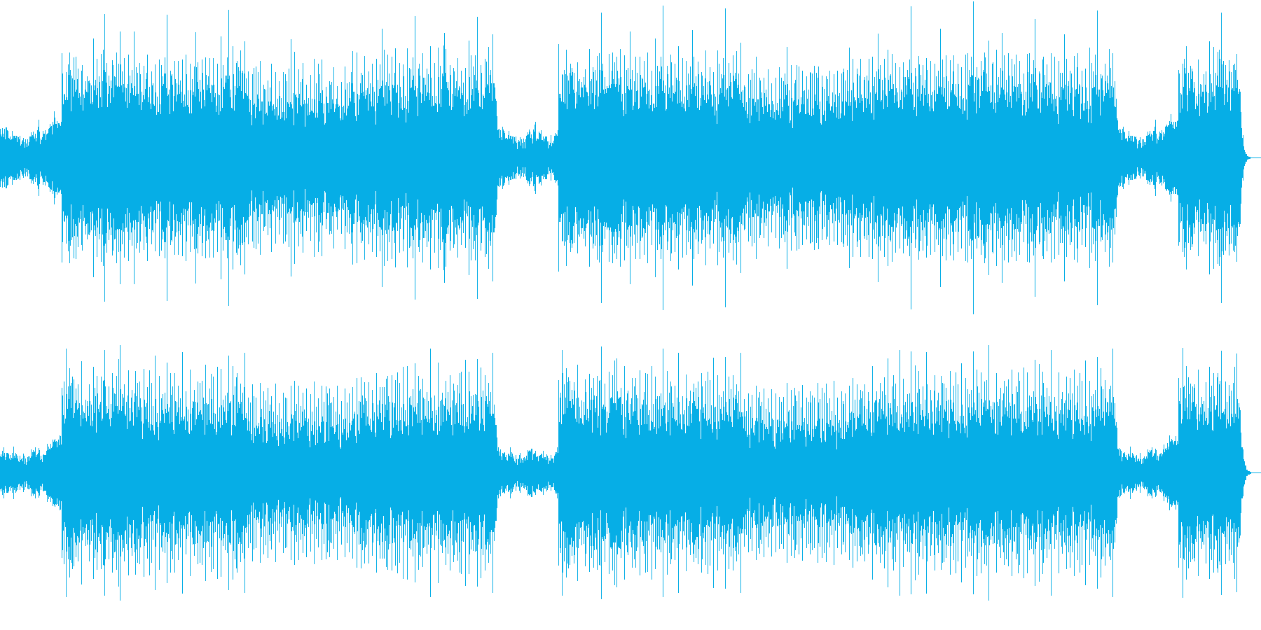 ヒップホップ系音楽の再生済みの波形