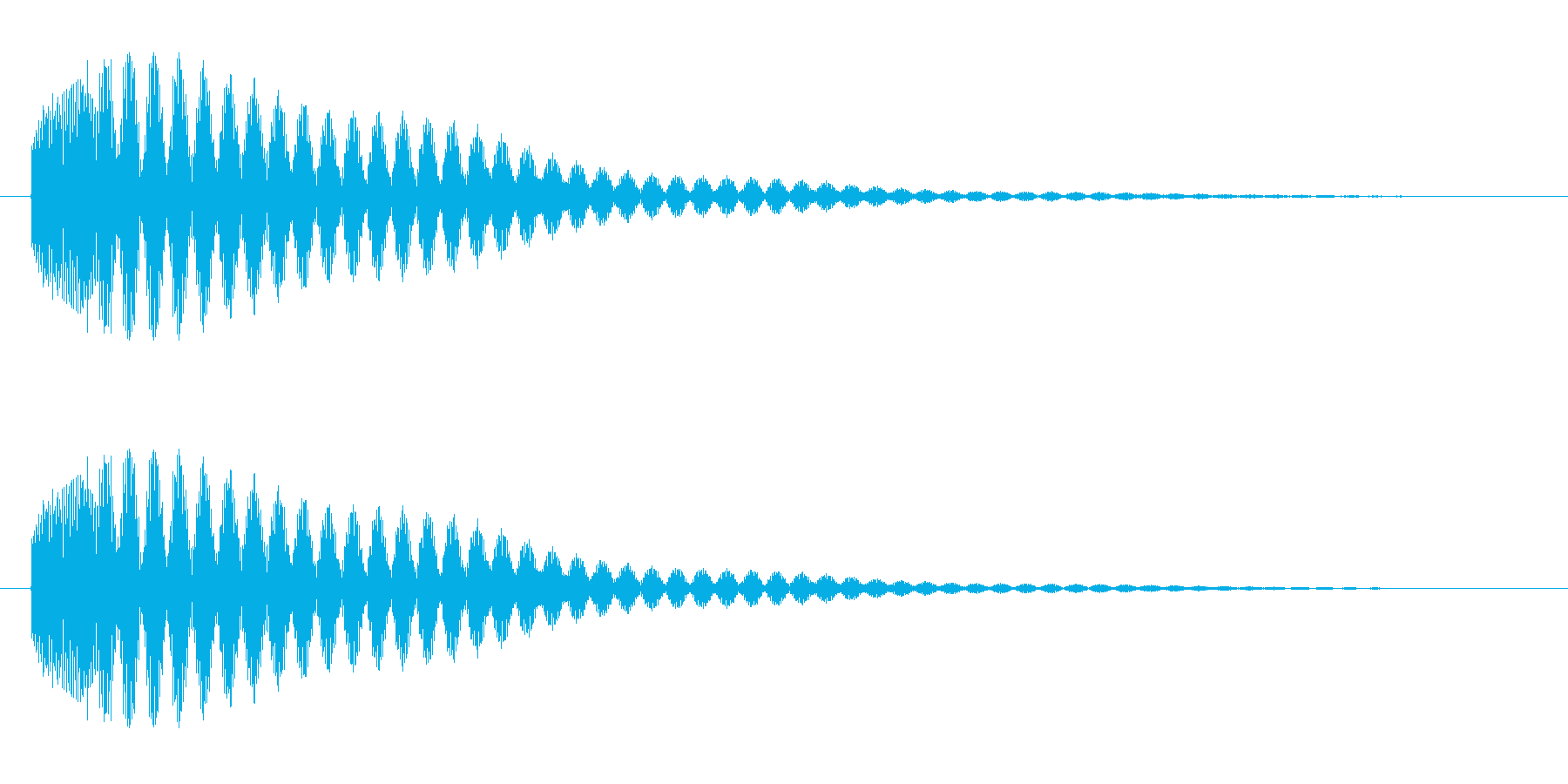 ピ〜ン(エレベーターの到着チャイム音)の再生済みの波形