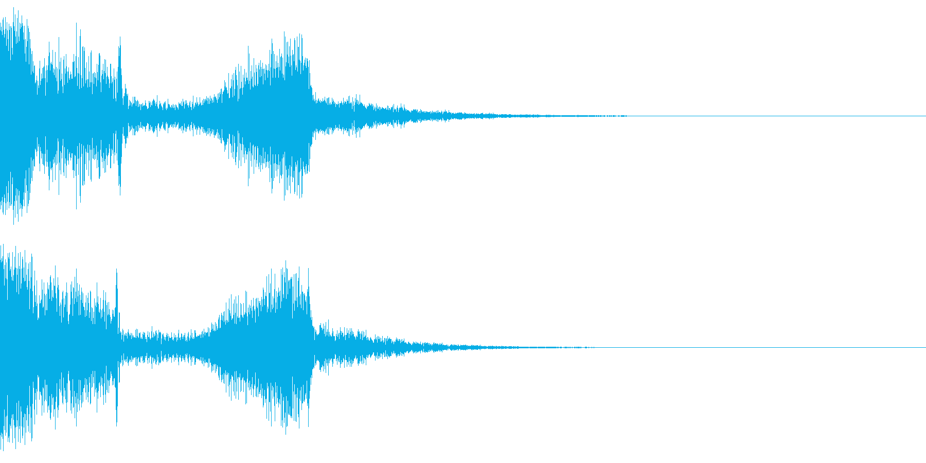アタック系の音+空間の再生済みの波形