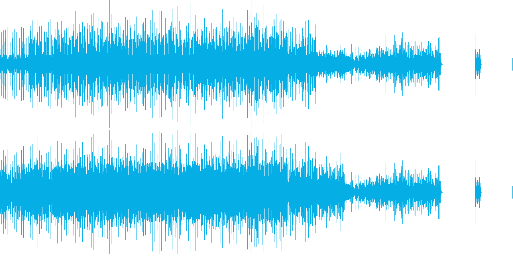 穏やかな雰囲気の映像などに最適な楽曲ですの再生済みの波形