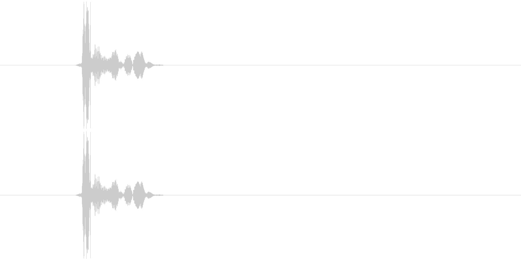 ポンッ という感じの音。の未再生の波形