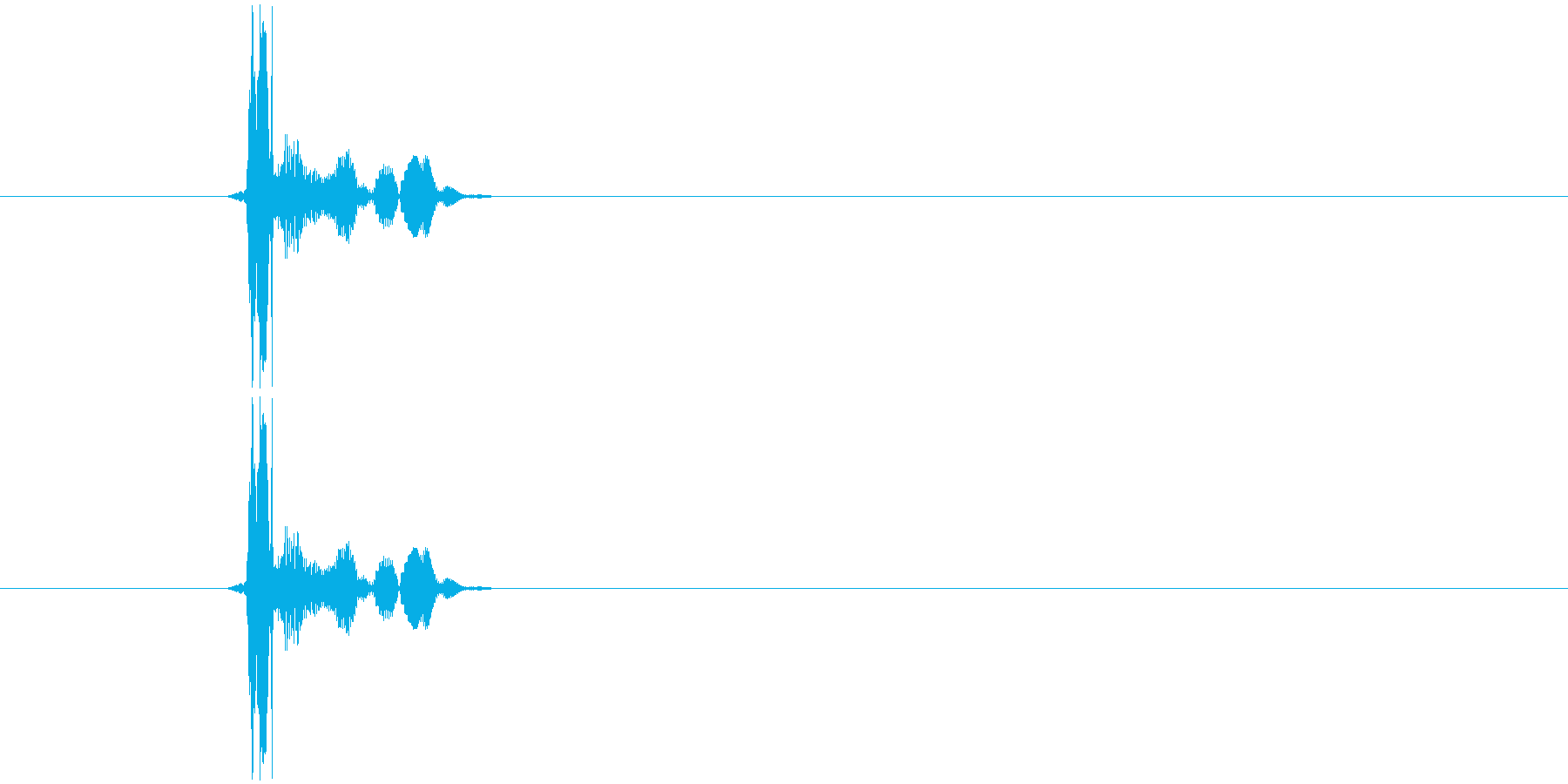 ポンッ という感じの音。の再生済みの波形