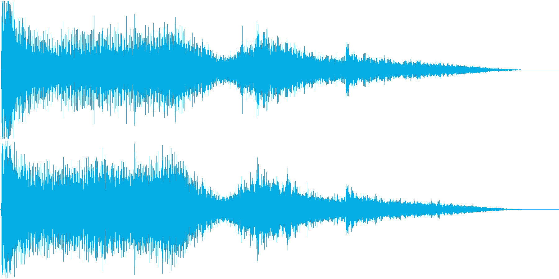 ホラーで使える効果音の再生済みの波形