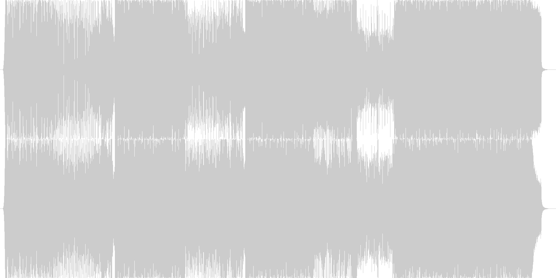 バンドにテクノ系のシンセを混ぜた楽曲の未再生の波形