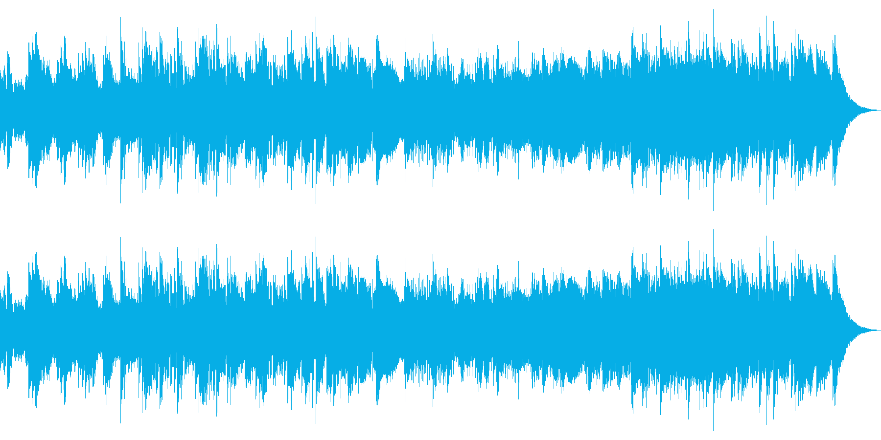 映像BGM(アコギ、ストリングス)の再生済みの波形