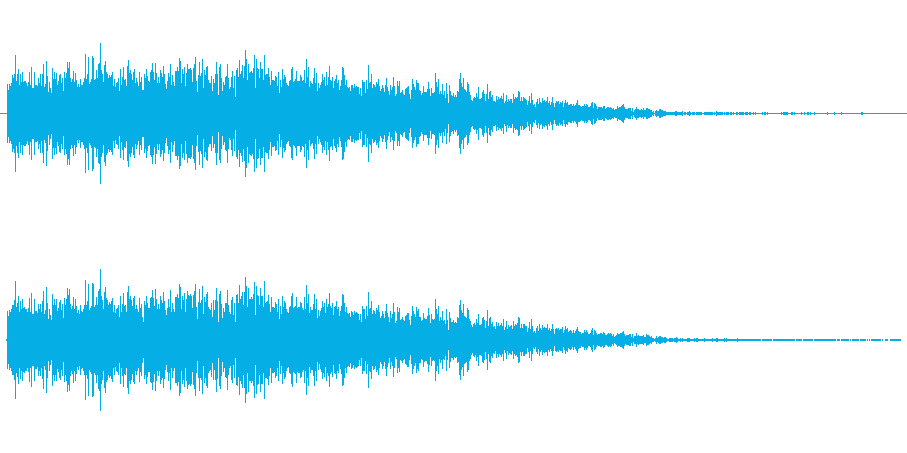 爆発音ですの再生済みの波形