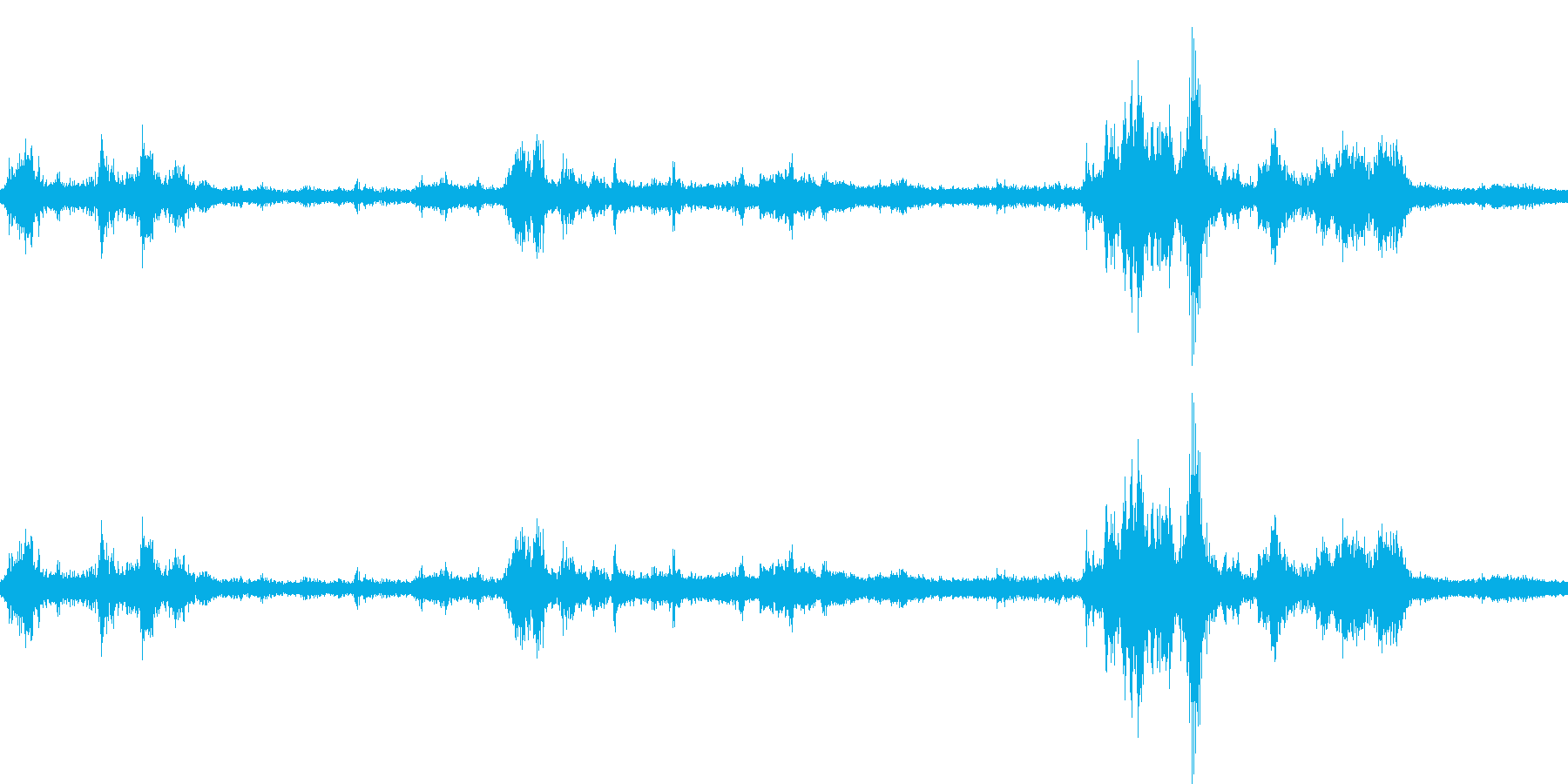 【生音】雷9 - 風と雷と通行音 「ざ…の再生済みの波形