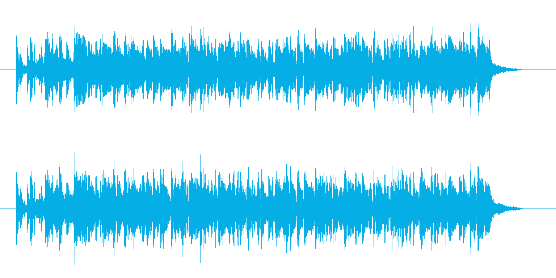 軽やかなサンバ調のシンセ曲の再生済みの波形