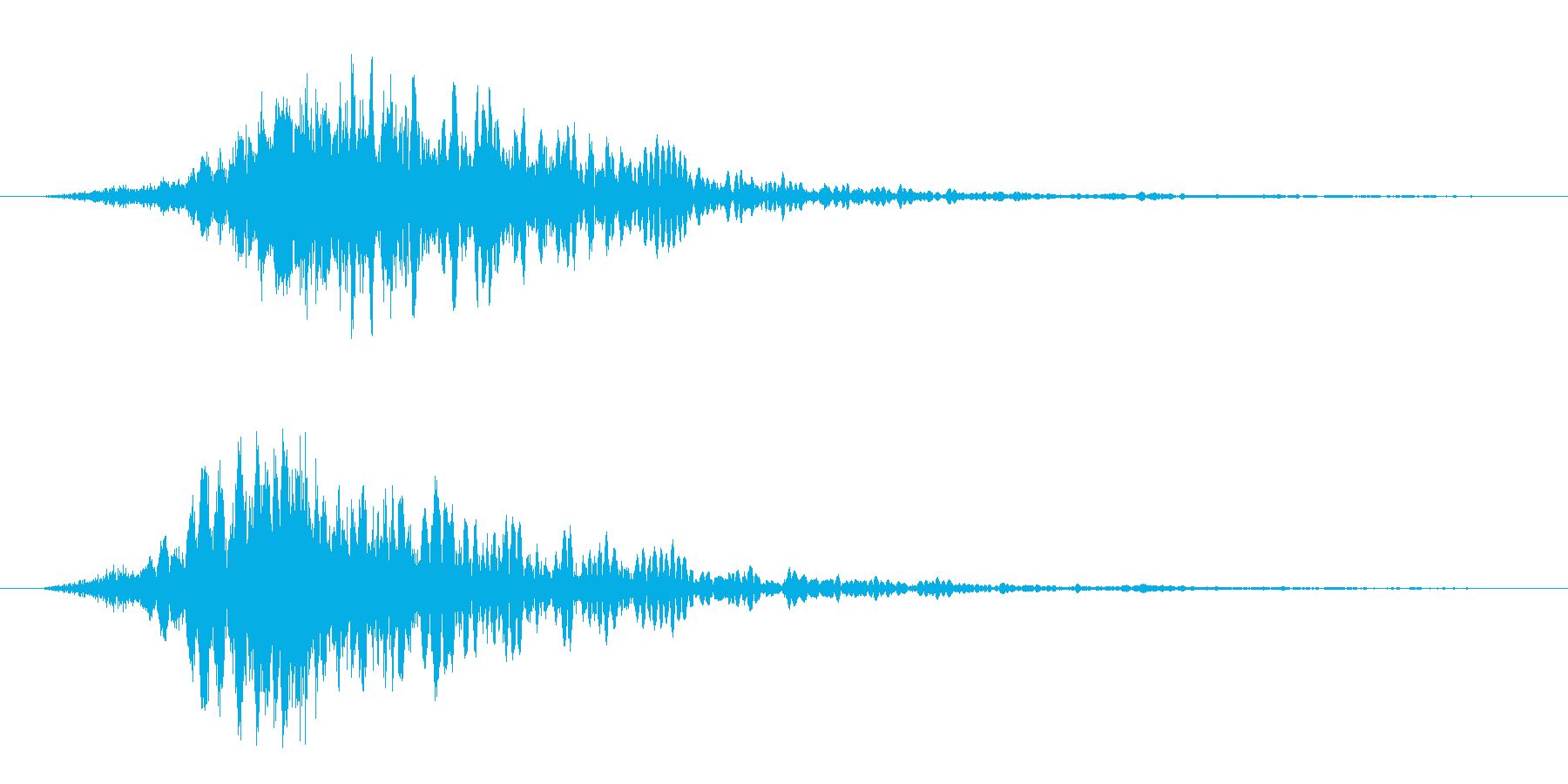 ビシューン(風の音)の再生済みの波形