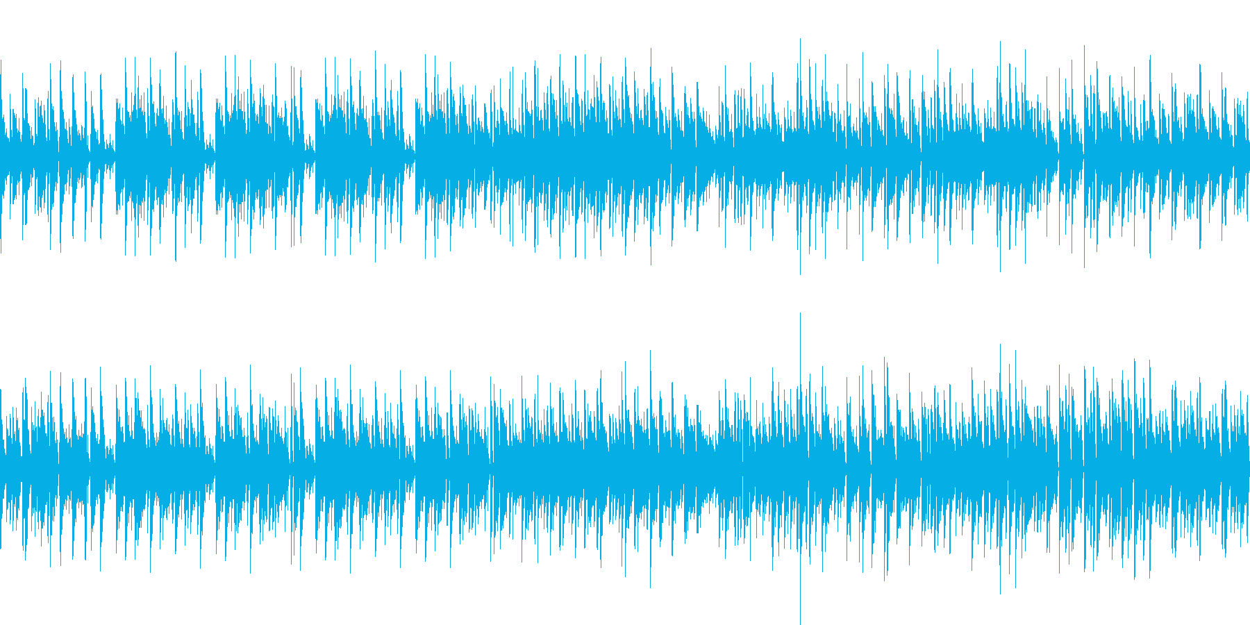 ほのぼのしたアコースティックなボサノバ曲の再生済みの波形