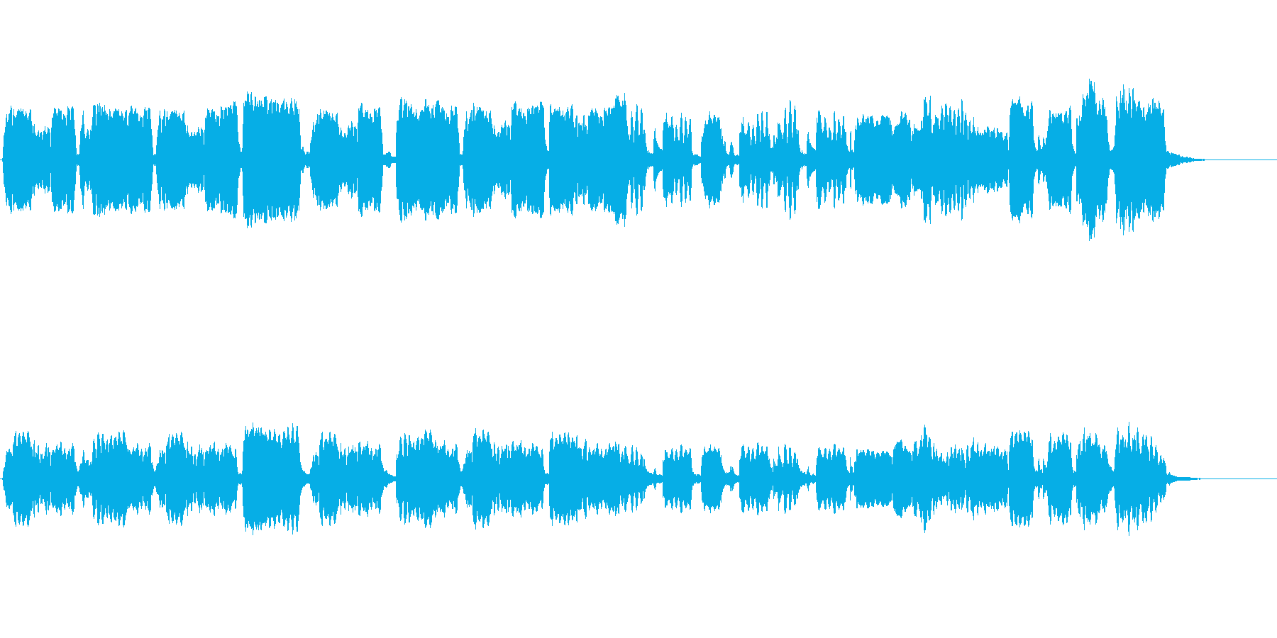ふるさとを恋しくなる、落ち着いた曲ですの再生済みの波形
