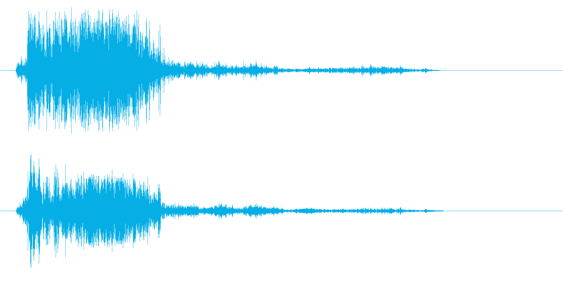 ザクッ(砂を叩く音02)の再生済みの波形