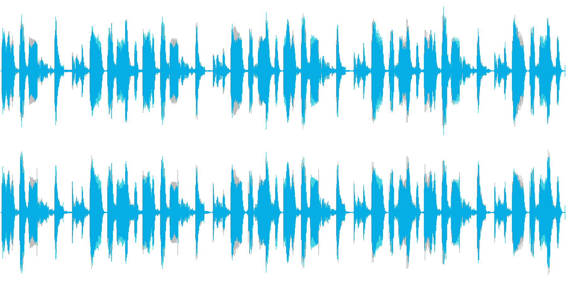 ドラムを強調した楽曲です。の再生済みの波形
