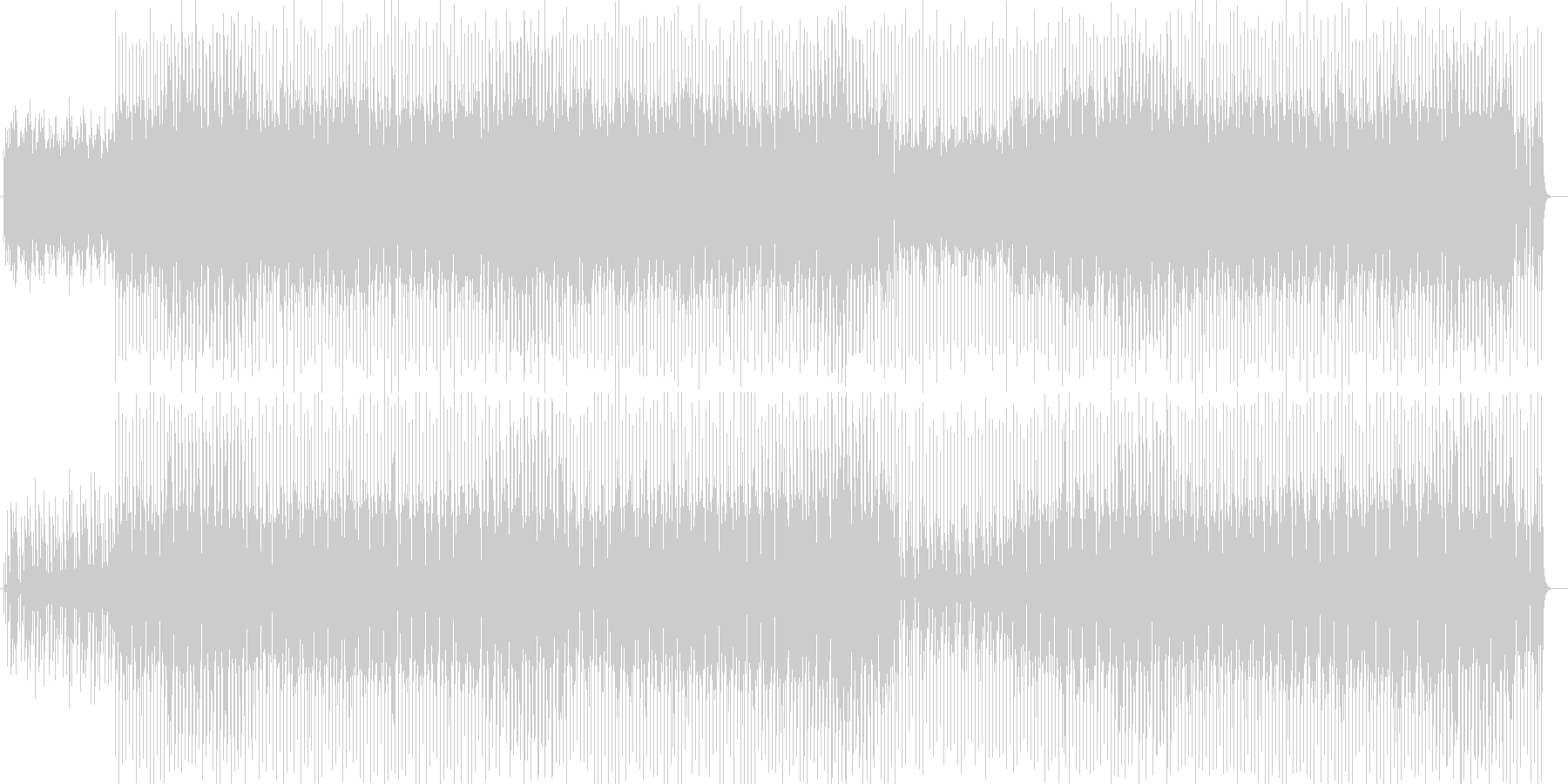 細かな音が続く繊細なシンセ曲の未再生の波形