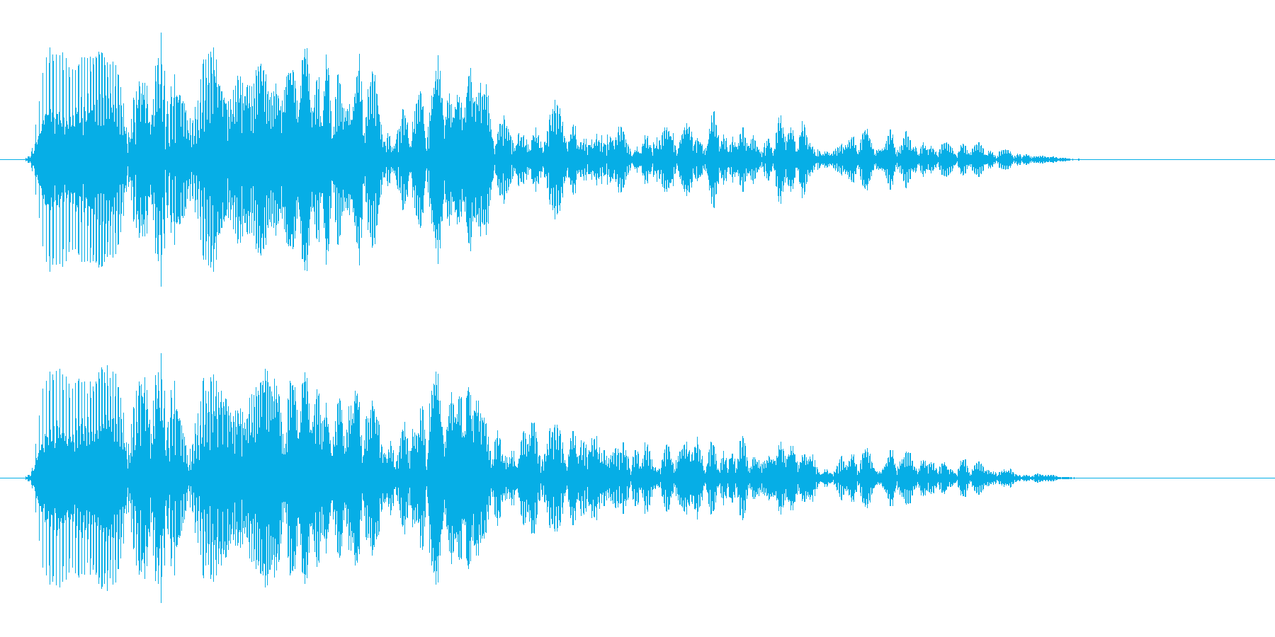 プェ〜(クリアな効果音)の再生済みの波形
