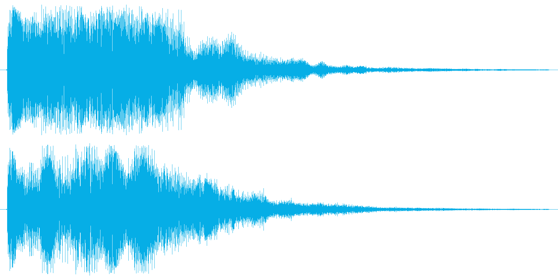 決定音やニュースに使える音の再生済みの波形