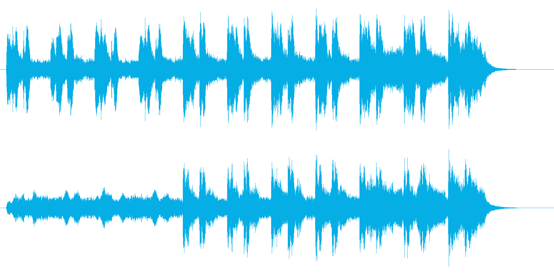 幻想的で静かなリラクゼーション音楽の再生済みの波形