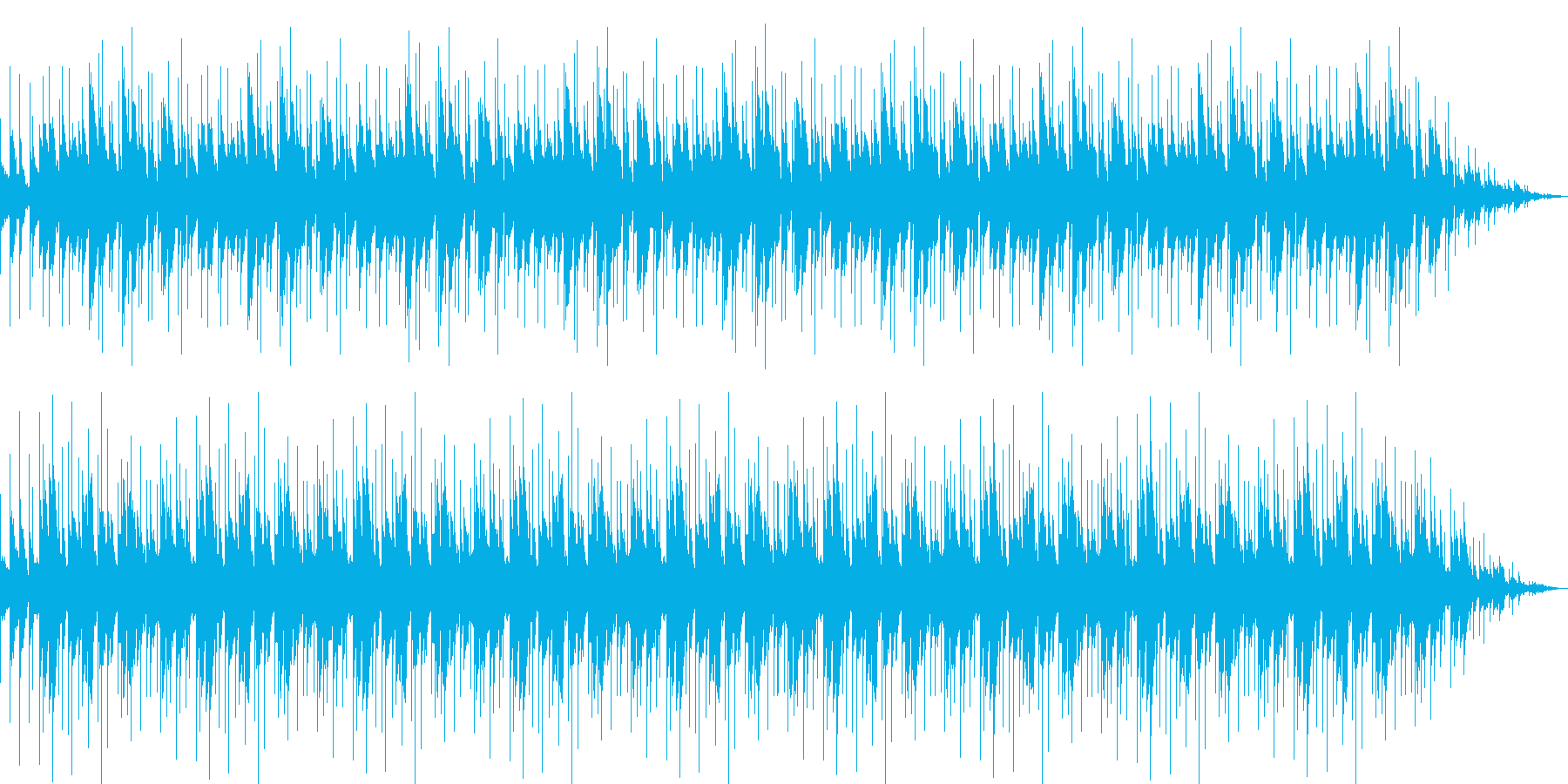 木琴を使った環境音楽の再生済みの波形