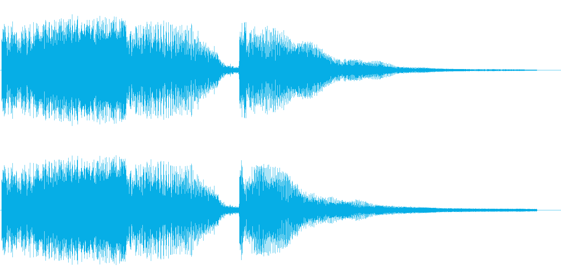 変身に失敗してしまった時の効果音の再生済みの波形