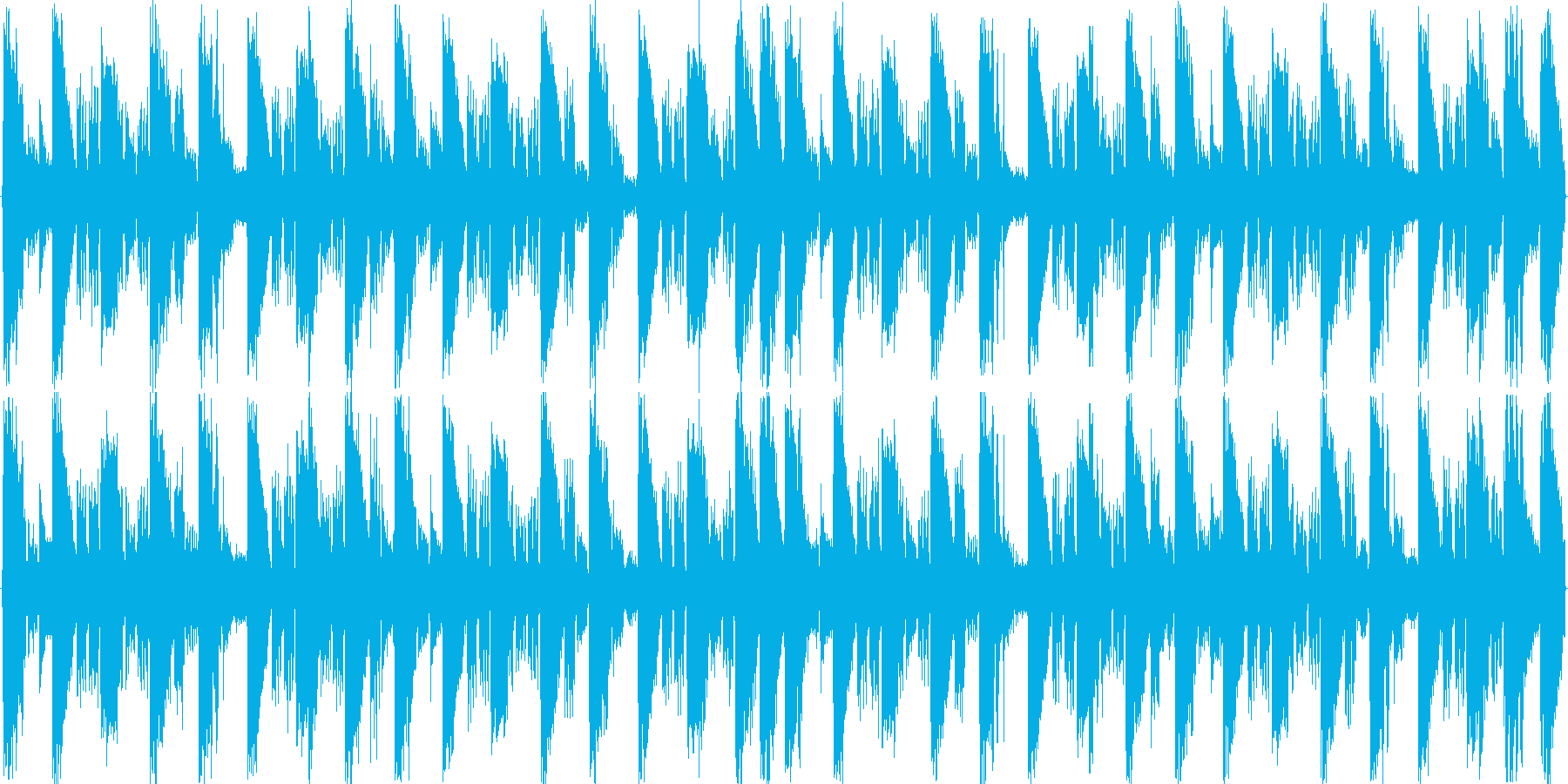 ハウスのリズムを基本にした楽曲です。の再生済みの波形