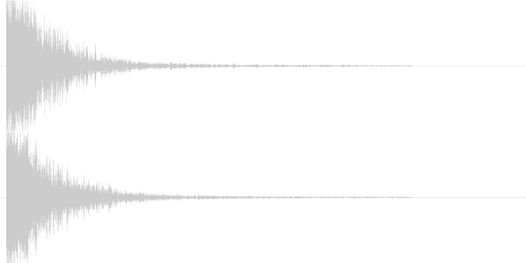 巨大な物体がすぐそばを通過していく音の未再生の波形