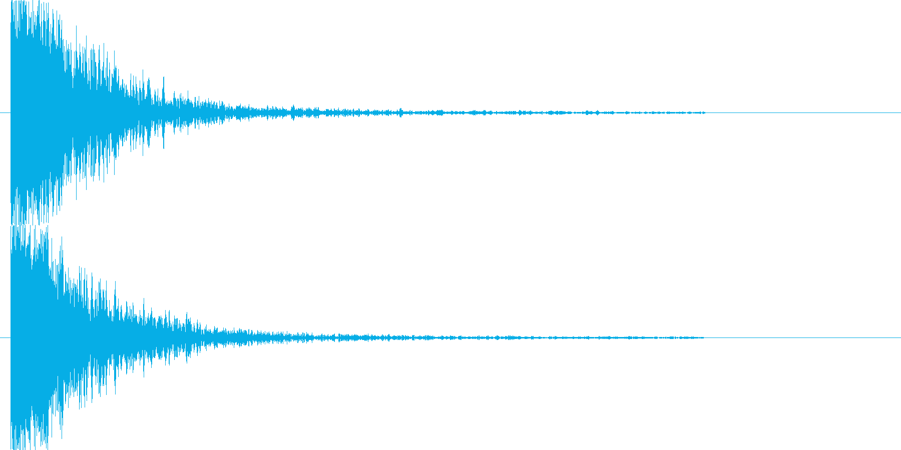 巨大な物体がすぐそばを通過していく音の再生済みの波形
