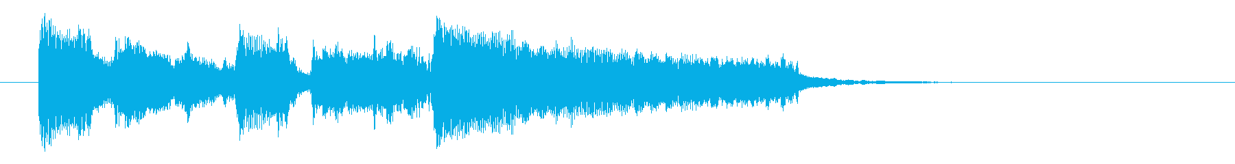 明るく軽やかな短めのアップテンポな曲の再生済みの波形