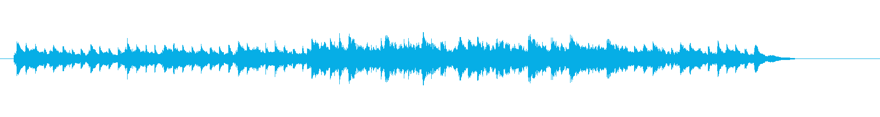 ゆったりとしたアコースティックの響きの再生済みの波形