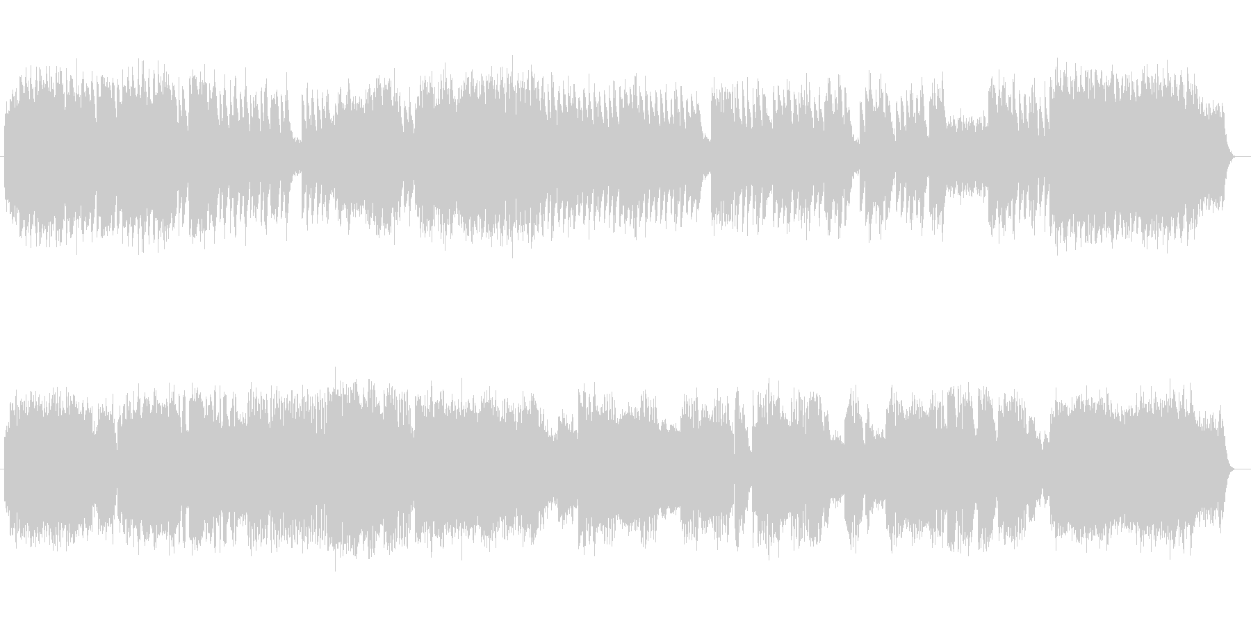 おごそかで少しホラー感のあるオルガン曲の未再生の波形