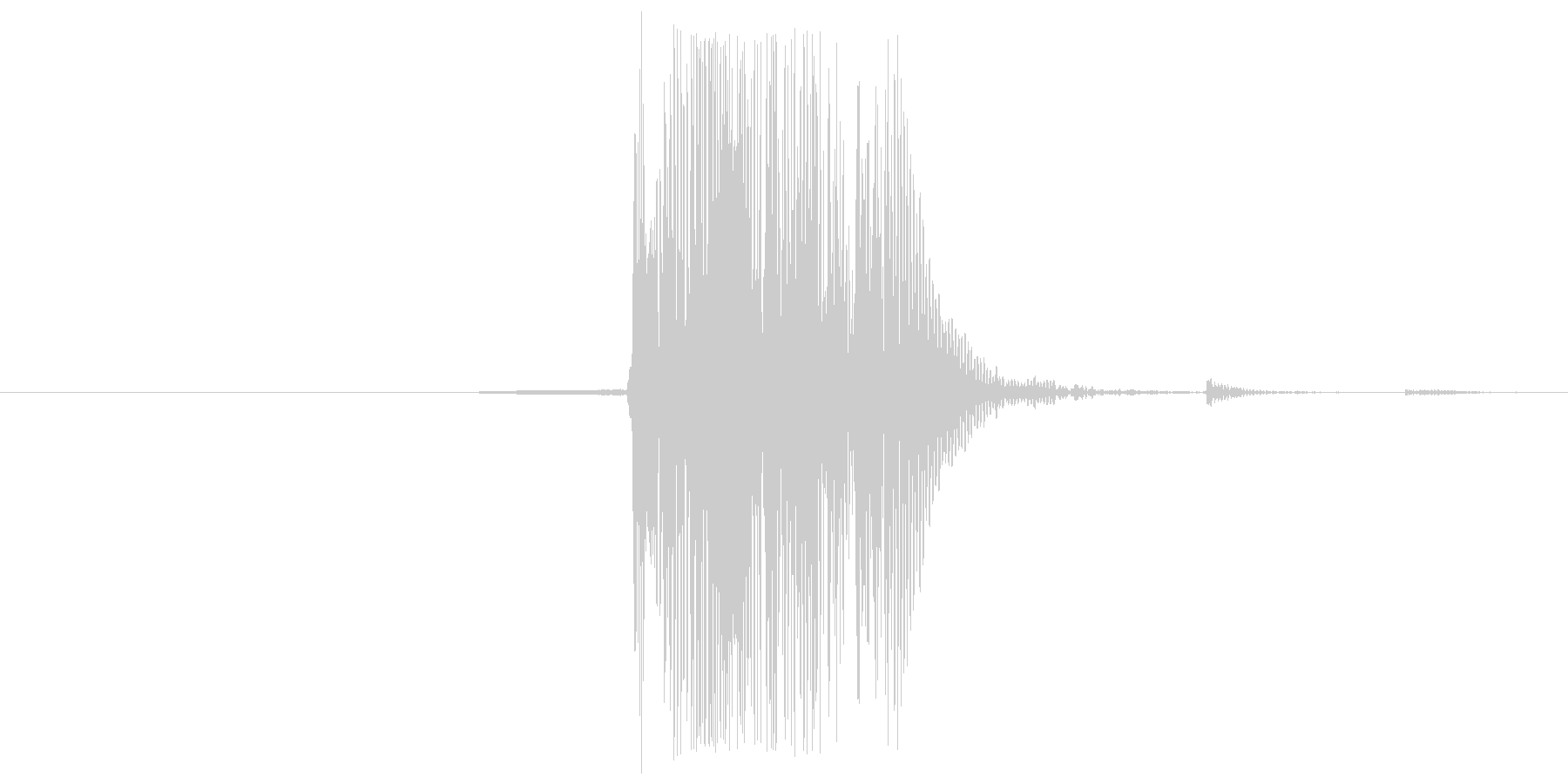 ゲッ。げっぷの音です。の未再生の波形