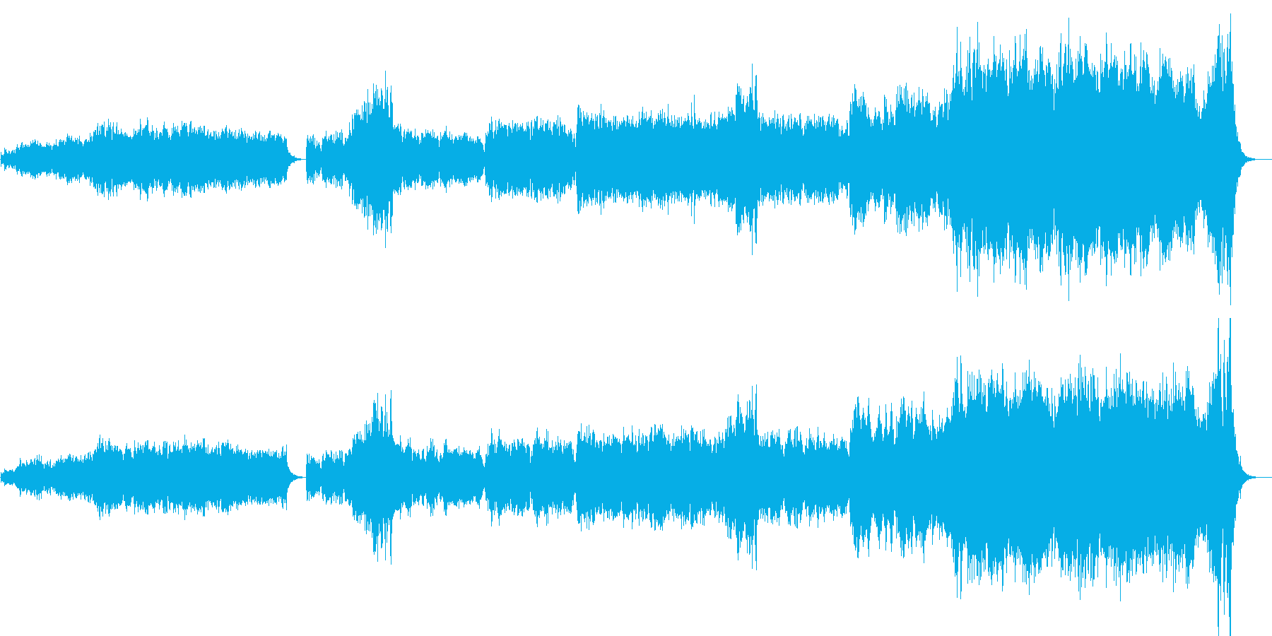短調オリジナルオーケストラ楽曲の再生済みの波形