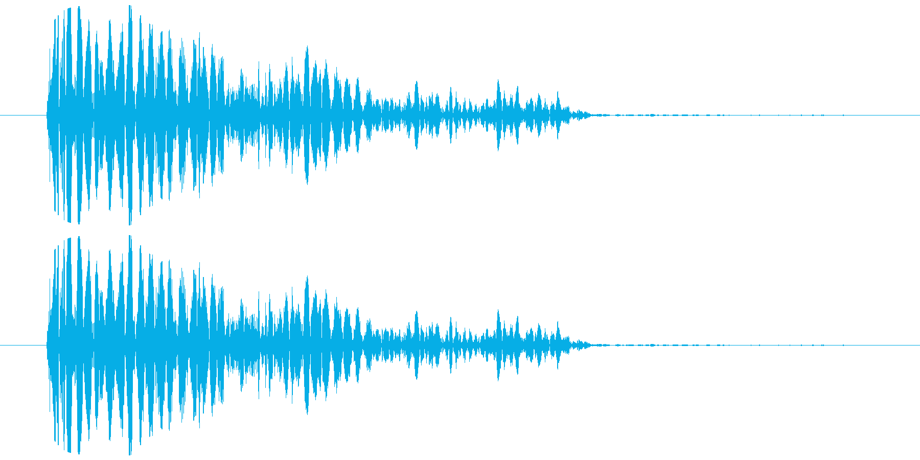 SFメカの足音の再生済みの波形